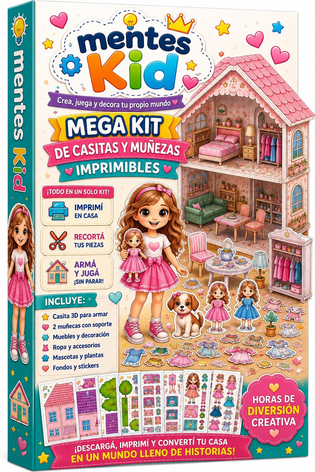 Mega Kit Imprimible de Casitas y Muñecas
